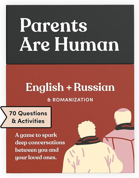 Parents Are Human Bilingual Conversation Cards, English + Russian