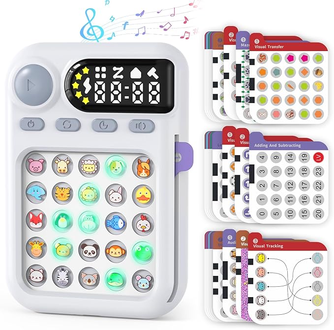 Handheld Game for Kids, Math Games, Memory Game with Flash Cards, Sensory Fidget Toys, Learning & Education Toys, Birthday Gifts for Boys & Girls Ages 6 7 8 9 10 11 12