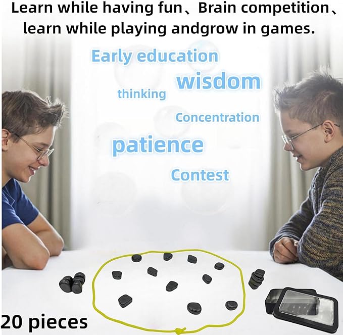 Magnetic Chess Game,Fun Table Top Multiplayer BoardGame,Magnetic Game Educational Toys,Portable Board Game Set for The Family for Kids and Adults (40pcs)