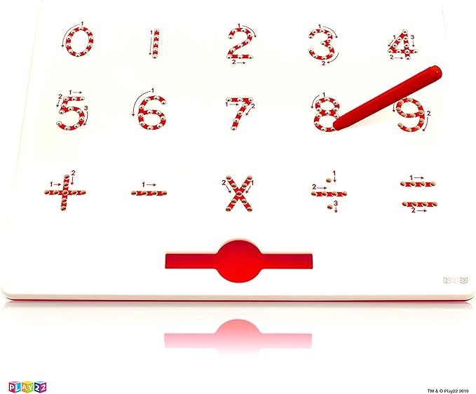 Play22 Magnetic Drawing Board - STEM Educational Learning Numbers and Letters - Erasable Writing Board for Kids (Numbers)