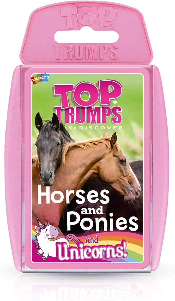Top Trumps Wings, Hooves and Paws Bundle Card Game, Learn about Birds, Cats, Horses and Ponies and Unicorns, educational travel pack, gift and toy for boys and girls aged 6 plus