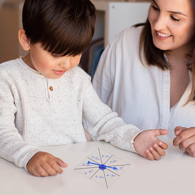12pcs Game Spinners, Blank Acrylic Board with Rotating Arrows Clear Transparent Erasable Arrow Game Spinners for Classroom Activities (Square, Colorful Arrow)