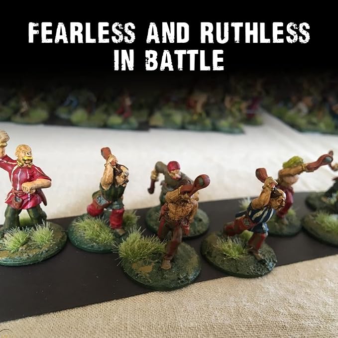 Wargames Delivered SPQR - Gaul - Tribesmen Slingers. 28mm Miniatures Base, Roman and Greek Military Legion Miniatures for Wargames, and Roman War Games by Warlord Games