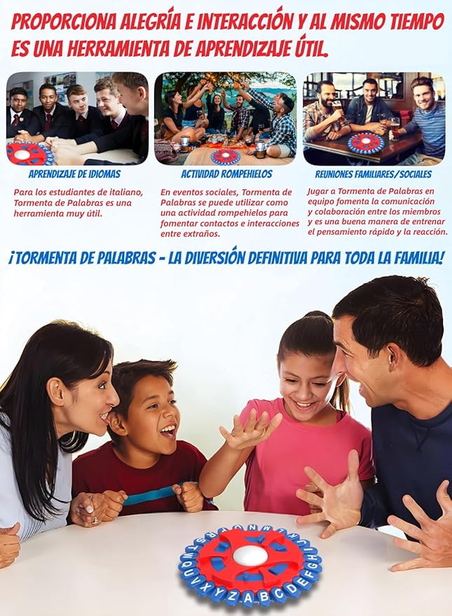 26 Teclas Basta Juego De Mesa, Juegos De Mesa En EspañOl, Spanish Games, Quick Thinking Letter Pressing Word Game, A Great Board Game for Family and Friends (MX)