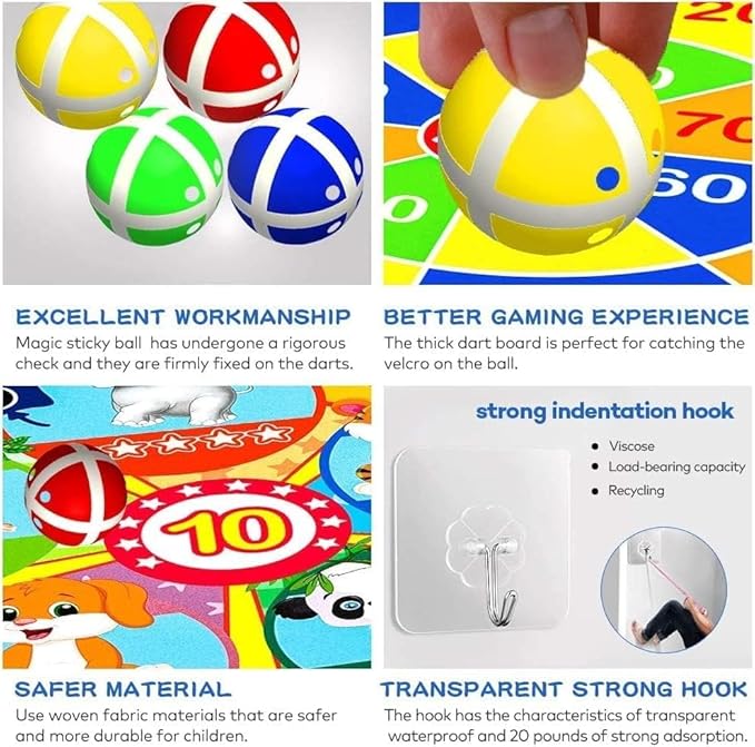 Large Kid Safety Toss Game Game, Family Party Party Supplies for Kids, Gift for Boys Birthday or Christmas for 3 4 5 6 7 8 9 10 11 12 Year Old Boy Girl Adult Birthday