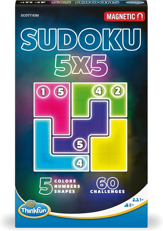 ThinkFun Sudoku 5x5 Magnetic Travel Puzzle
