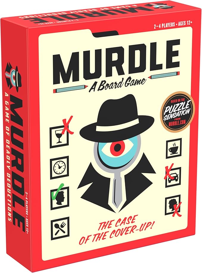 Endless Games Murdle Board Game | Based on The Crime Puzzle Book | Murder Mystery Game for 2-4 Players, Ages 12+