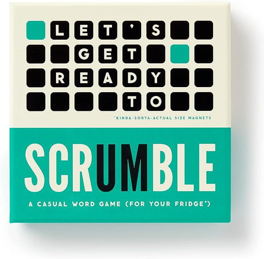 Brass Monkey Scrumble – Word Making Magnetic Fridge Game with Instruction Book