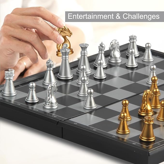Chess Sets 8 Inch,Magnetic Chess Game,Chess Sets for Adults,Foldable Chess Board, Mini Chess Set for Kids Portable Travel Chess Set,Waterproof Chess Sets Perfect for 2 Player