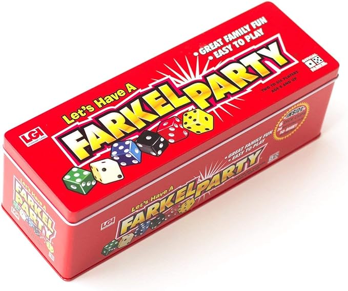 Farkel Party Dice Game – Classic Family Game for Kids & Adults in Travel Tin | Educational, Fun for Game Nights, Parties & Gifts – Portable Dice Game
