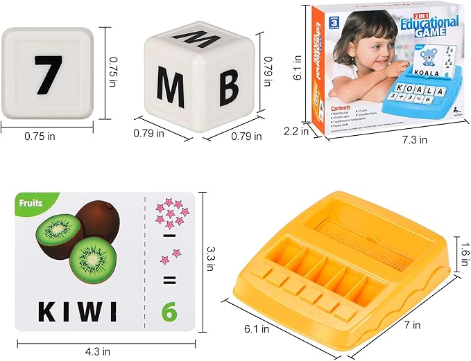 Matching Letter Game Toddler Word Spell Learning and Arithmetic Game