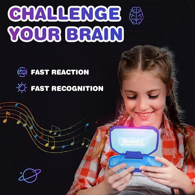 Handheld Dance Games for Kids - 4 Fun Brain & Memory & Reaction & Speed Training Pop Fidget Toys for Boys and Girls -Birthday Gifts for Age 6-12 Years Old Kids Teens Gift Ideas-W/Battery