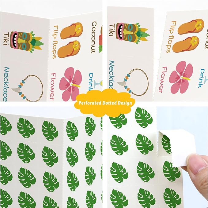 Luau Bingo Game for Kids 24 Players Hawaiian Aloha Tropical Summer Luau Party Games Favors Supplies