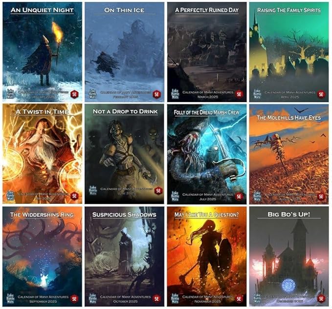 Calendar of Many Adventures 2025, Strategy Board Game, for 2 to 10 Players and Ages 14+, Loke