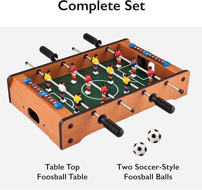 Mainstreet Classics 20-Inch Table Top Foosball/Soccer Game, Brown