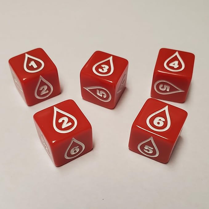 2PCG Dice Counter Set Compatible with Vs. System / 17 Unique Counters/Positive & Negative Counters, Wound Counters and Purple d6 for XP