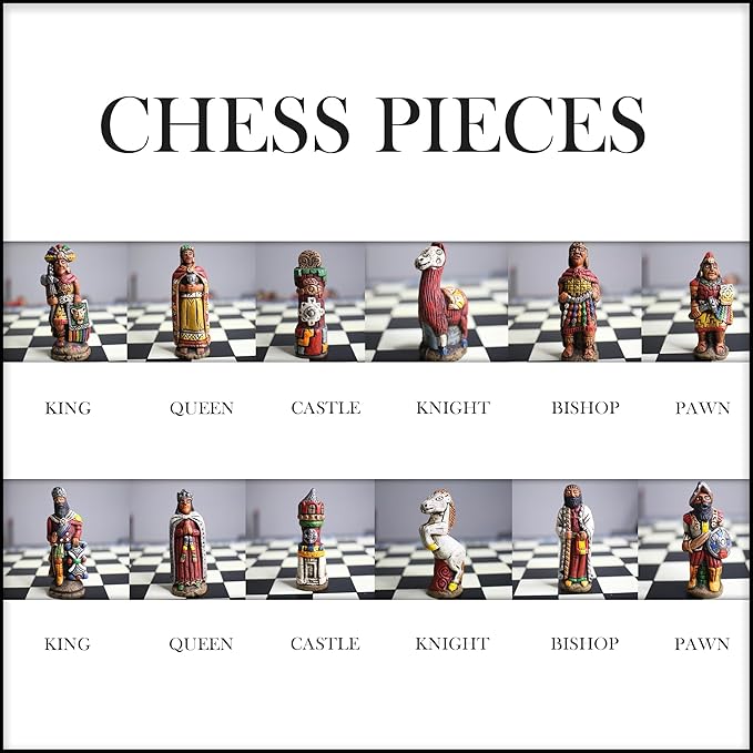 Handcrafted Wood Chess Set - Travel-Friendly Luxury Edition with Artisan Design - Classic Strategy Board Game