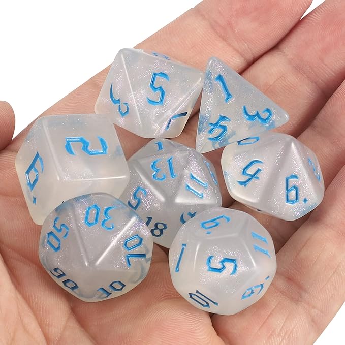CiaraQ DND Polyhedral Dice Set with Dice Bag for Dungeons and Dragons RPG MTG Role Playing Table Games