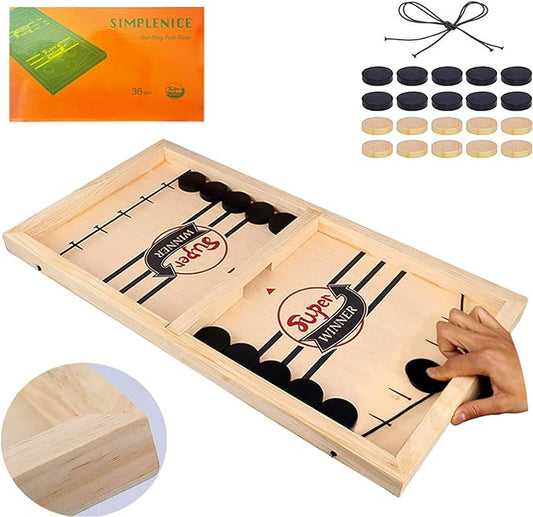 Fast Sling Puck Game,Sling Puck Game,Super Winner Games Toy,Paced Winner Board Games Toys for Kids & Adults Large Size