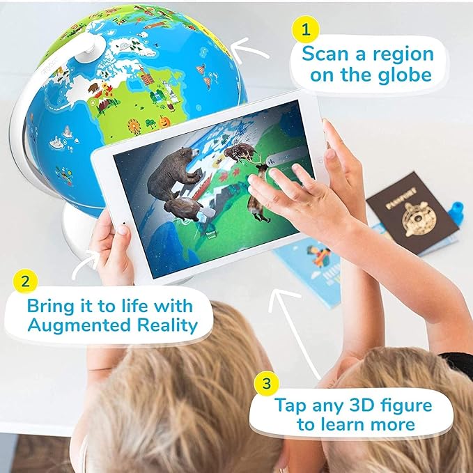 PlayShifu Smart Educational Globe for Kids, Interactive AR Toy, Ideal for Preschool Learning, Birthday Gift for Boys and Girls, STEM Toy for Kids Ages 4-10