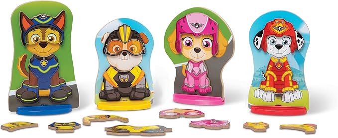 Melissa & Doug PAW Patrol Wooden Magnetic Pretend Play (64 Pieces)