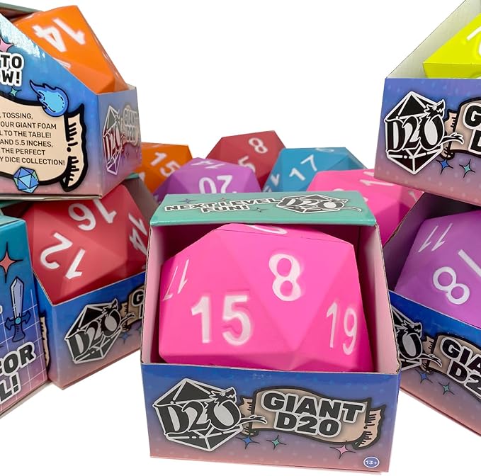 KESS Giant D20 Foam Dice: Oversized 20-Sided Dice for RPG and Collectors - 6 Vibrant Colors, Perfect for Outdoor Fun in Backyard, Pool, Beach. Ages 6+ (Green)
