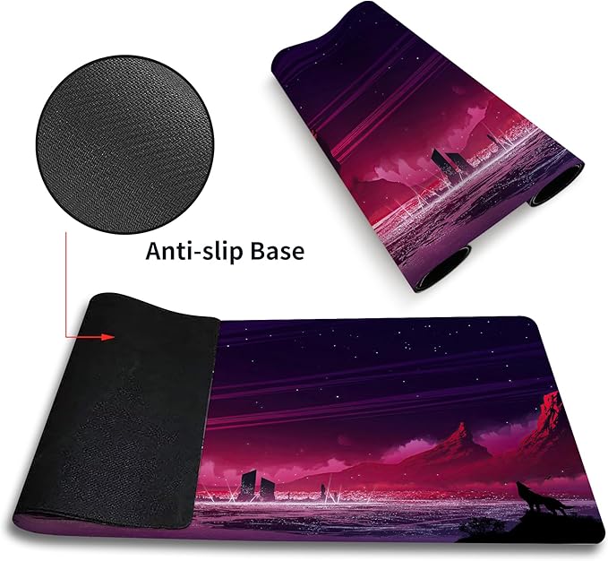 MTG Playmat Forest, TCG Game Play Mat for MTG Landscape Trading Card Smooth Cloth Surface Mousepad Battle Game 23.6X 13.7 inches