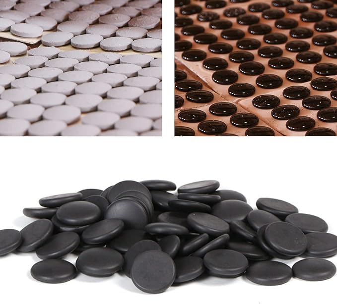 Single Convex Ceramic Go Game Stone Set 361pcs with Stone Bag and Go Board, 2 Players Board Game