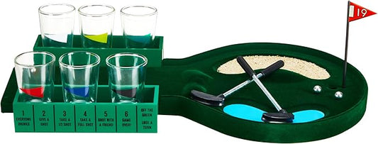 Foster & Rye Putt & Shot Mini Golf Drinking Game, Novelty Bar Games, Party Favors, Groomsman Gifts