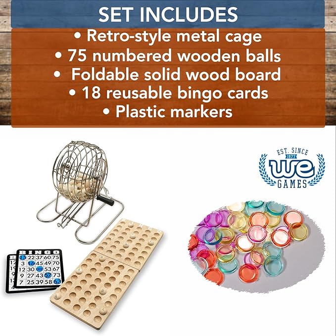 WE Games Old-Time Bingo Set