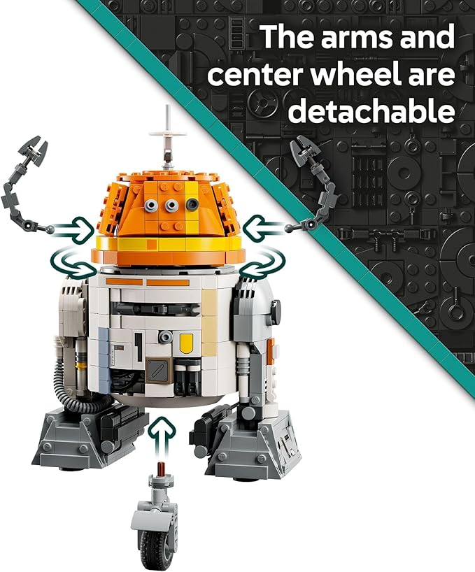 LEGO Star Wars: Ahsoka Chopper (C1-10P) Astromech Droid Set - Building Toy for Kids, Ages 10+ - Makes a Great Gift for Boys and Girls - Model Kit and Room Decor Idea for Sci-Fi Adventure Fans - 75416