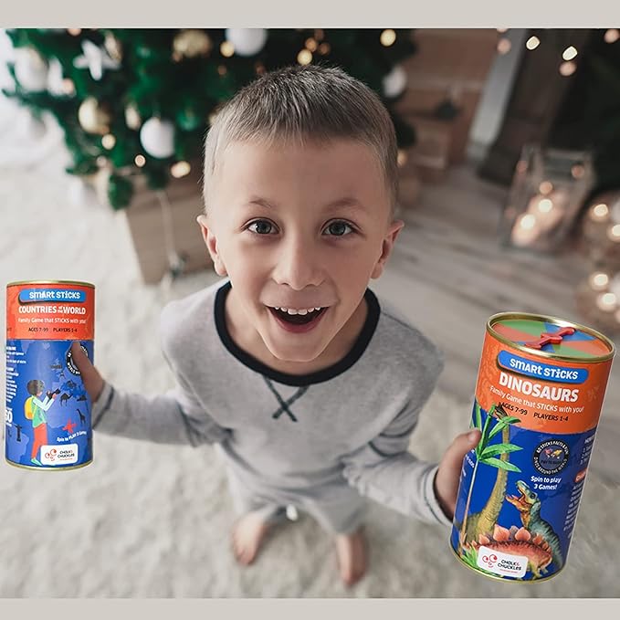 Chalk and Chuckles Smart Sticks Countries of The World Game, Gifts for 8-12 Year Old, Cool Learning Gift Idea for Teenage Boys & Girls