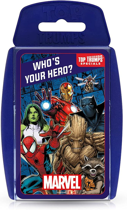 Top Trumps Marvel Universe Specials Card Game, Play with Heroes from Guardians of The Galaxy, The Avengers, and Villains Like Thanos and Carnage, Gift and Toy for Boys and Girls Aged 6 Plus
