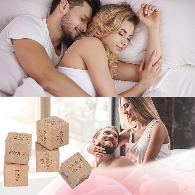 Date Night Dice for Couples Wooden Dice for Couples Valentine's Day Gift Couples Gift Ideas Couples Date Night Ideas Couples Gift