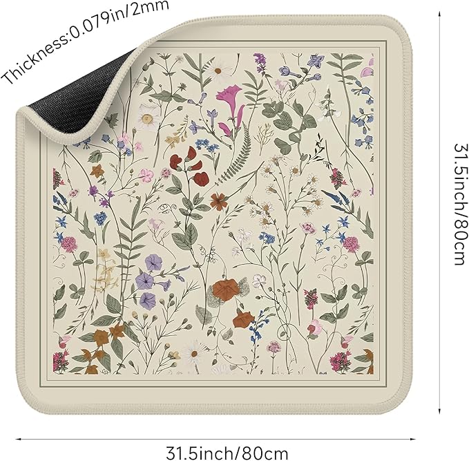 Mahjong Mat for Table, Durable Mahjong Table Cover with Unique Design, Premium Mahjong Accessories, Perfect Mahjong Gifts for Women, Game Mat for Mahjong and Board Game Enthusiasts Ethereal Blossom