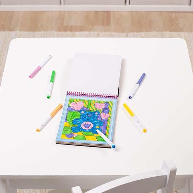 Melissa & Doug On the Go Color by Numbers Kids' Design Board - Unicorns, Ballet, Kittens, and More - Party Favors, Stocking Stuffers, Travel Toys, Coloring Books For Kids Ages 5+