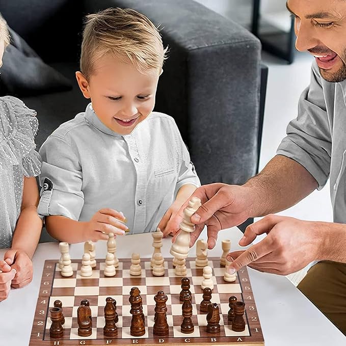Chess Set,Chess Board,Magnetic Chess Board Set for Adults,Classic Handcrafted Game Board,Ideal for Home and Travel