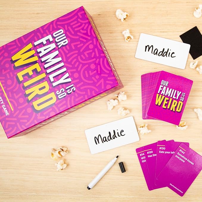 DSS Games Our Family is So Weird - A Fun Family Party Card Game to Decide Who’s Most Likely to Idea for Kids, Adults & Groups | Great for Conversation Starters, Family Game Night