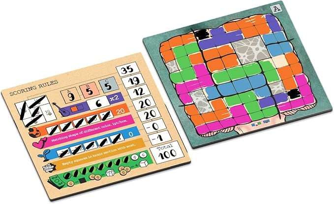 Mind Space Board Game - Polyomino Roll & Write - 1 to 5 Players - 30 Minute Play Time (Mind Space Base Game)