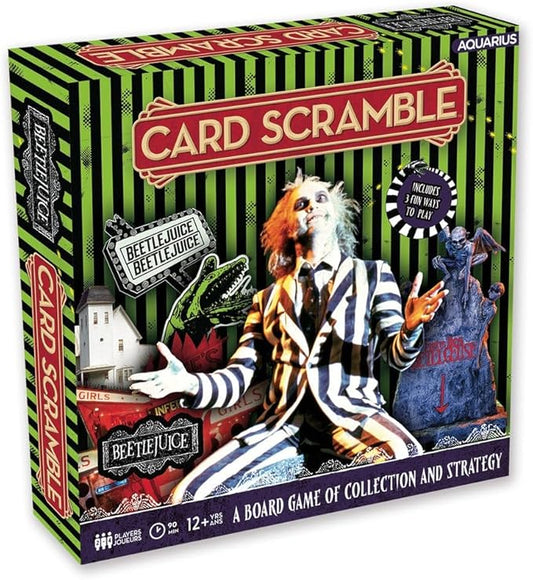 AQUARIUS Beetlejuice Card Scramble Board Game - Fun Family Party Game for Kids, Teens & Adults - Entertaining Game Night Gift - Officially Licensed Merchandise
