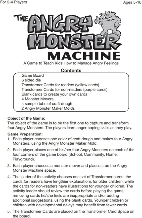 The Angry Monster Machine Board Game - Ages 5-10, 2-4 Players