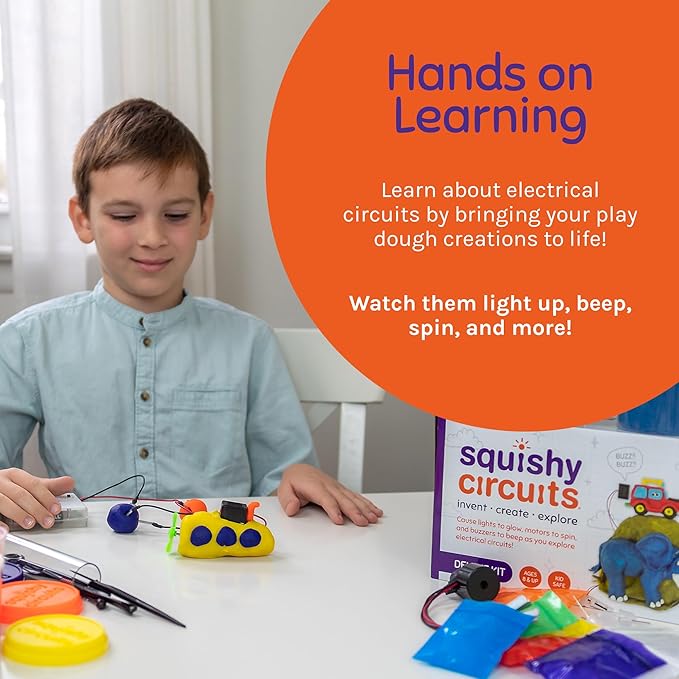 Deluxe Kit - Explore Electrical Circuits with Play Dough - STEM Science Kits for Kids Age 8-12 - Fun and Educational at Home, Classroom, Camp, and More!