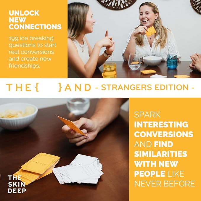 {THE AND} Coworkers and Strangers Editions Bundle - 398 Questions to Get to Know Someone - Coworker and Stranger Card Game - Ice Breaker and Team Building by The Skin Deep