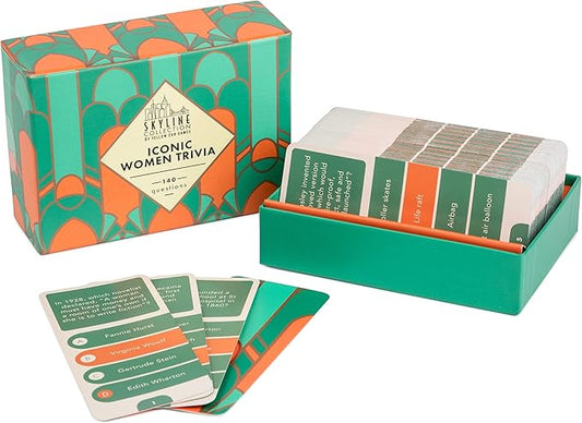 Skyline Collection Trivia - Iconic Women Trivia, 140 Question Cards - Game Night Entertainment for Families & Friends, 2+ Players