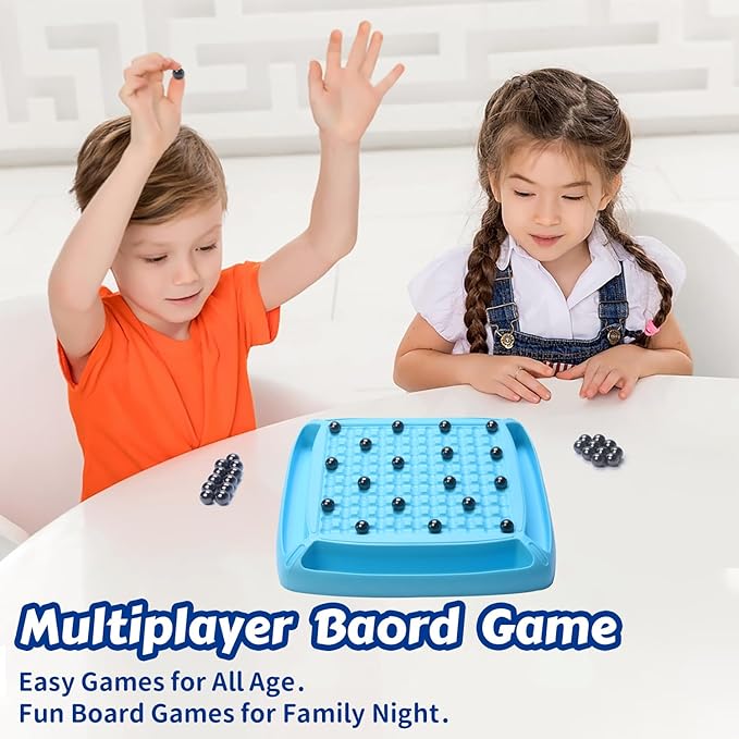 Magnetic Game Chess, Magnet Chess Fun Family Games for Kids and Adults,Magnet Chess Game with 40Pcs Magnetic Stones,Table Top Magnetic Board Game,2-4 Players