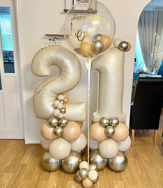 Blush Gold Beige Neutral Balloons, 50pcs 12 inch Neutral Balloons Blush Gold Beige Latex Balloons for Birthday Wedding Baby Shower Bride Party Decoration