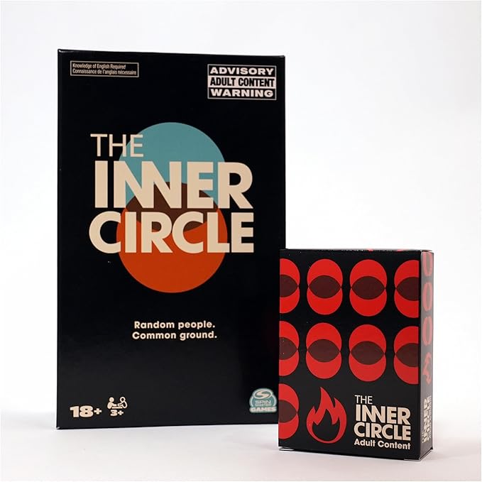 Spin Master Games, The Inner Circle, Find Common Ground with Hilarious Prompts, Party Games for Friendsgiving, Happy Hour, Bachelorette Party, Adults, 3-10 Players, for Ages 18 & Up