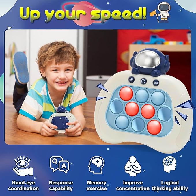 Quick Push Game Fidget Toys Pro for Kids Adults, Christmas Handheld Game Fast Puzzle Game Machine, Push Bubble Christmas Stress Toy, Relief Party Favors, Birthday Gifts for Boys
