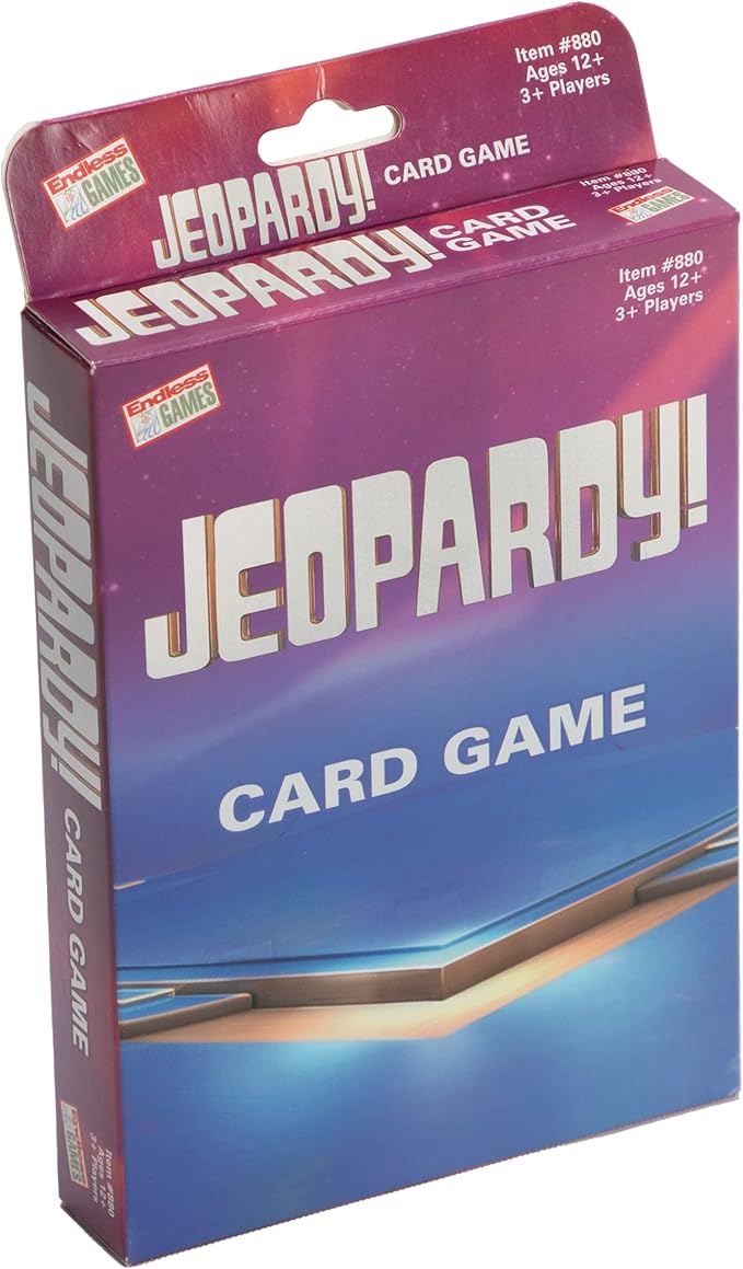 Jeopardy Card Game - Travel Sized Quiz Competition - Fast Paced Party Game