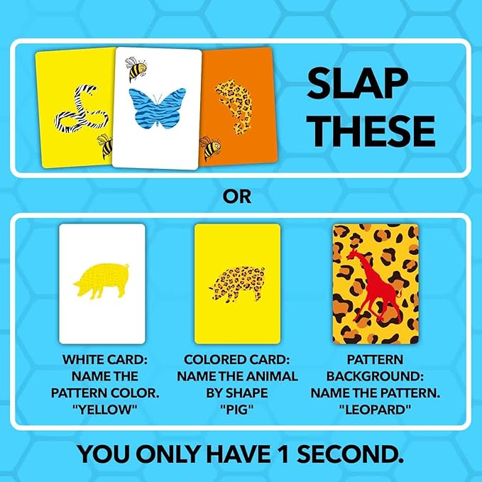 QUOKKA Family Animal Games for Kids and Adults - Guess in Seconds Fun Slap Card Game for 2-6 Players Easy to Learn - Hilarious Brain-Blending Board Games for Family Night Ages 8+
